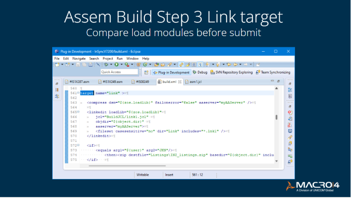 Assem Build Step 3 Link target slide