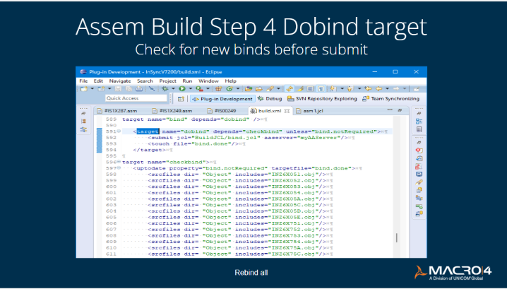 Assem Build Step 4 Dobind target slide