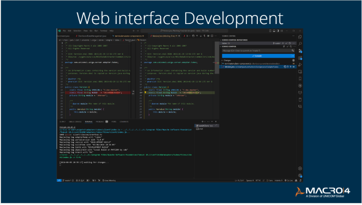 Web interface development slide