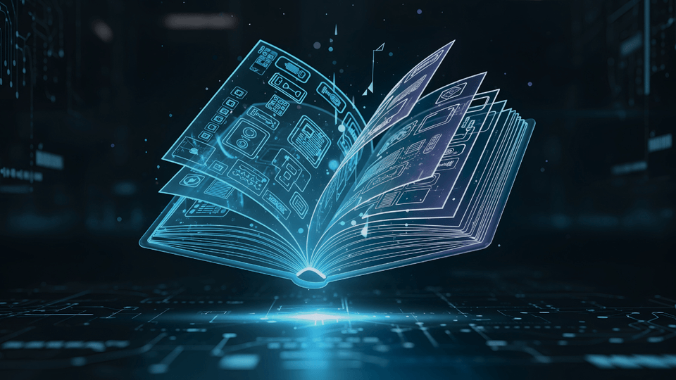 digital book representing IT learning